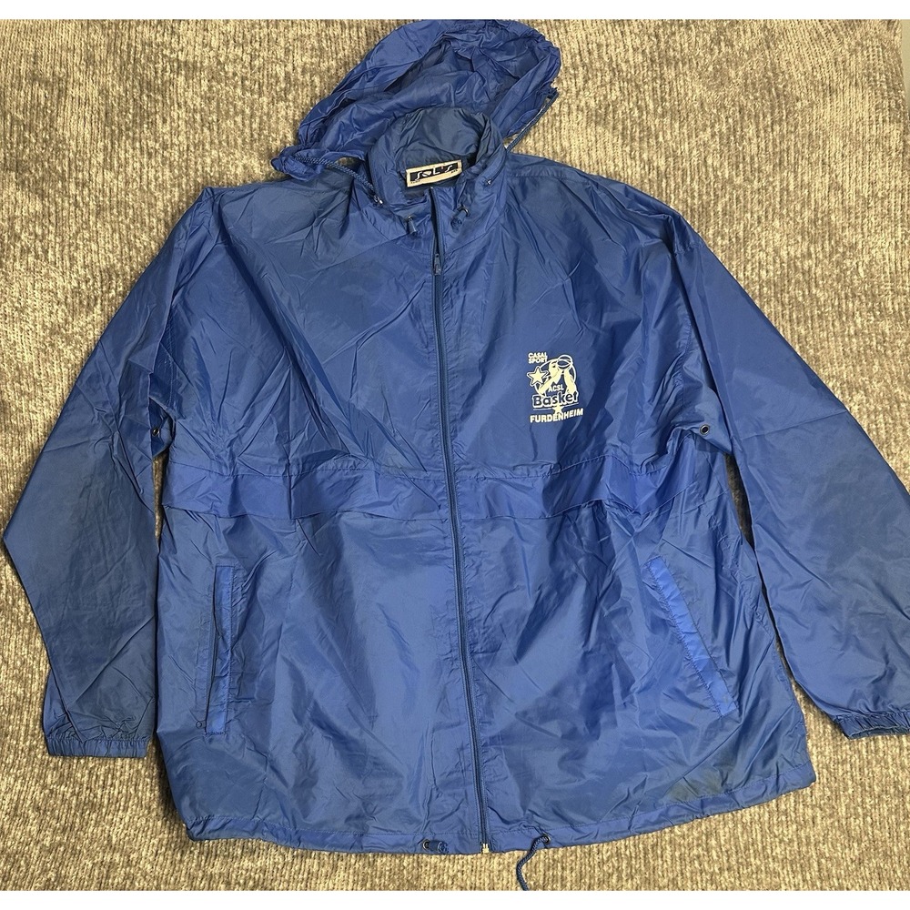 Vintage SOLS ACSL Basket Furdenheim Jacket XXL Blue Basketball Windbreaker